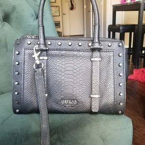 GUESS Black Tote with cross body strap